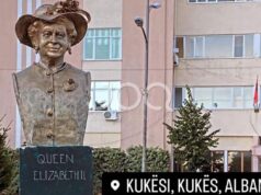 Kuksianët nderojnë mbretëreshën, “çunat e Londrës” vendosin bustin në Kukës