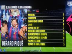 Ndeshja e fundit në karrierë, i gjithë stadium brohoret emrin e Pique-s