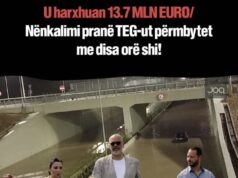 U harxhuan 13.7 MLN EURO/ Nënkalimi pranë TEG-ut përmbytet me disa orë shi!