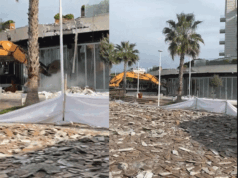 Sulmi i qeverisë në ‘Prestige Resort’/ Ja momenti kur shembet nga fadromat restoranti