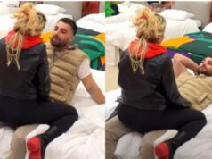 Ilnisa i ulet në prehër Meritonit, ai i këndon: Moj biondinë me sytë e zi