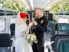 Çifti martohet në trenin me shpejtësi 201 km/h, aty u takuan për herë të parë